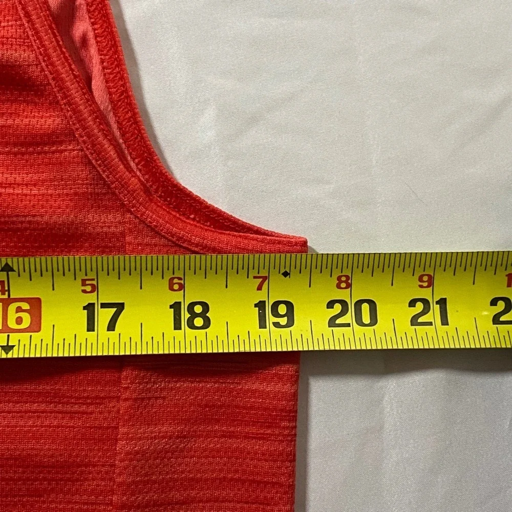 Adidas Mens Climalite Tank Top Orange Space Dye Athletic Singlet Medium - Picture 5 of 6